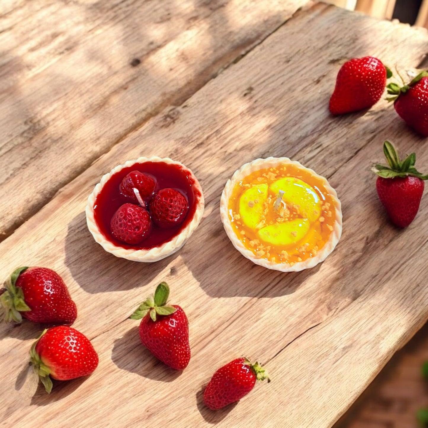 Mini Strawberry Pie Candle