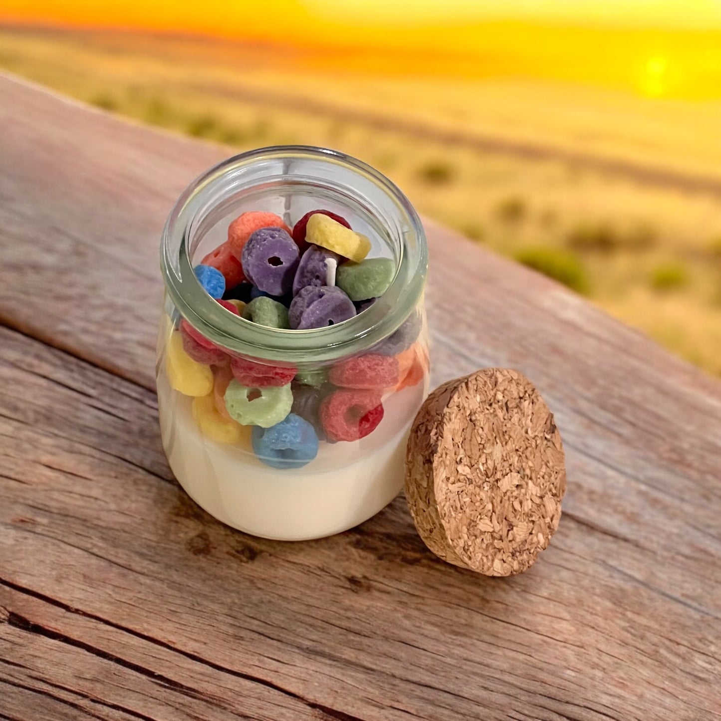 Fruit Cereal Milk Jug Candle