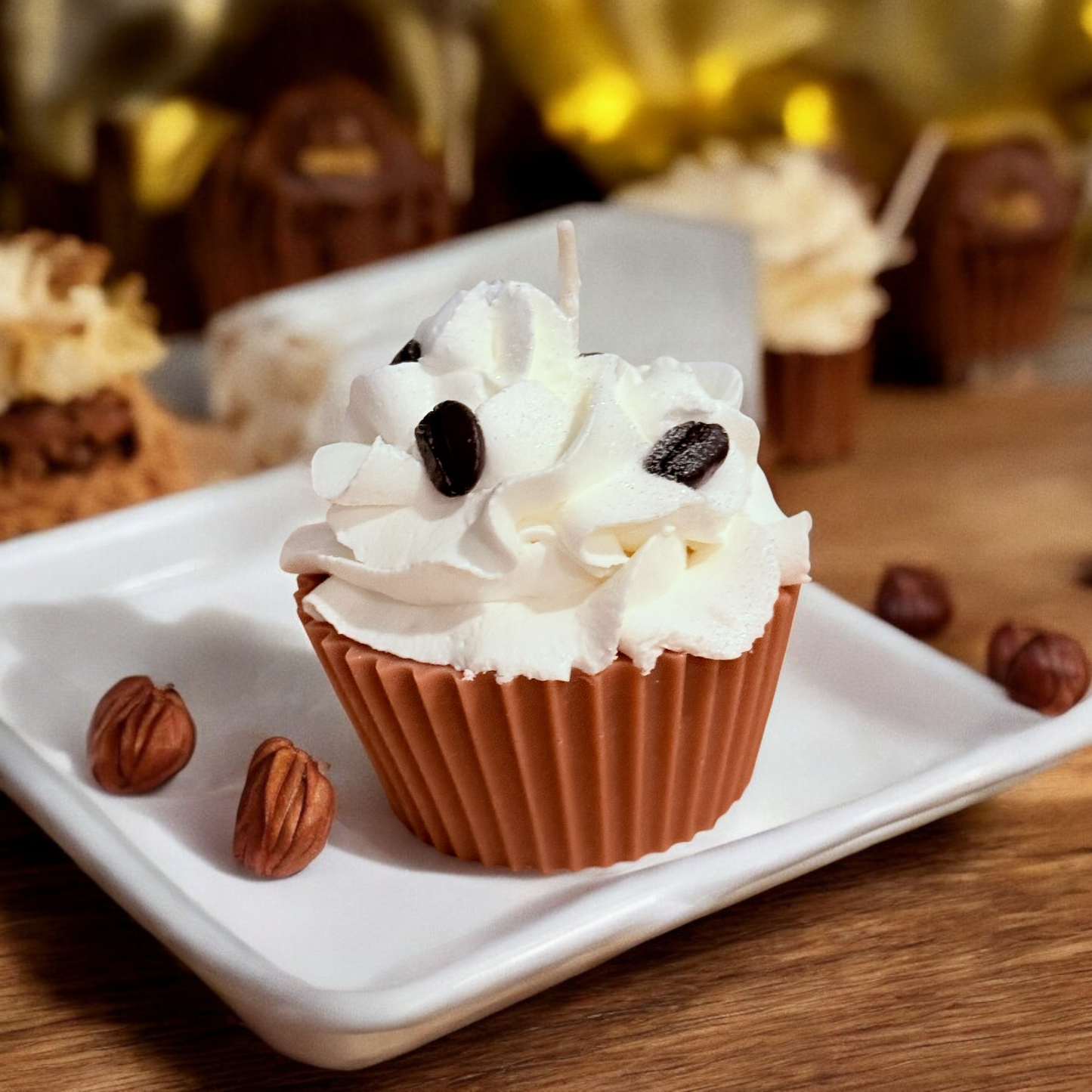 Coffee cupcake candles