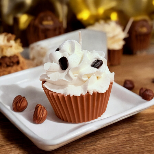 Coffee cupcake candles