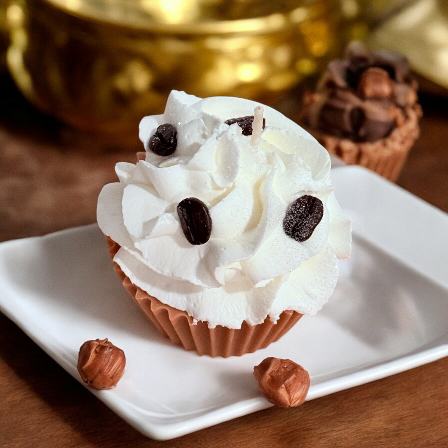 Coffee cupcake candles