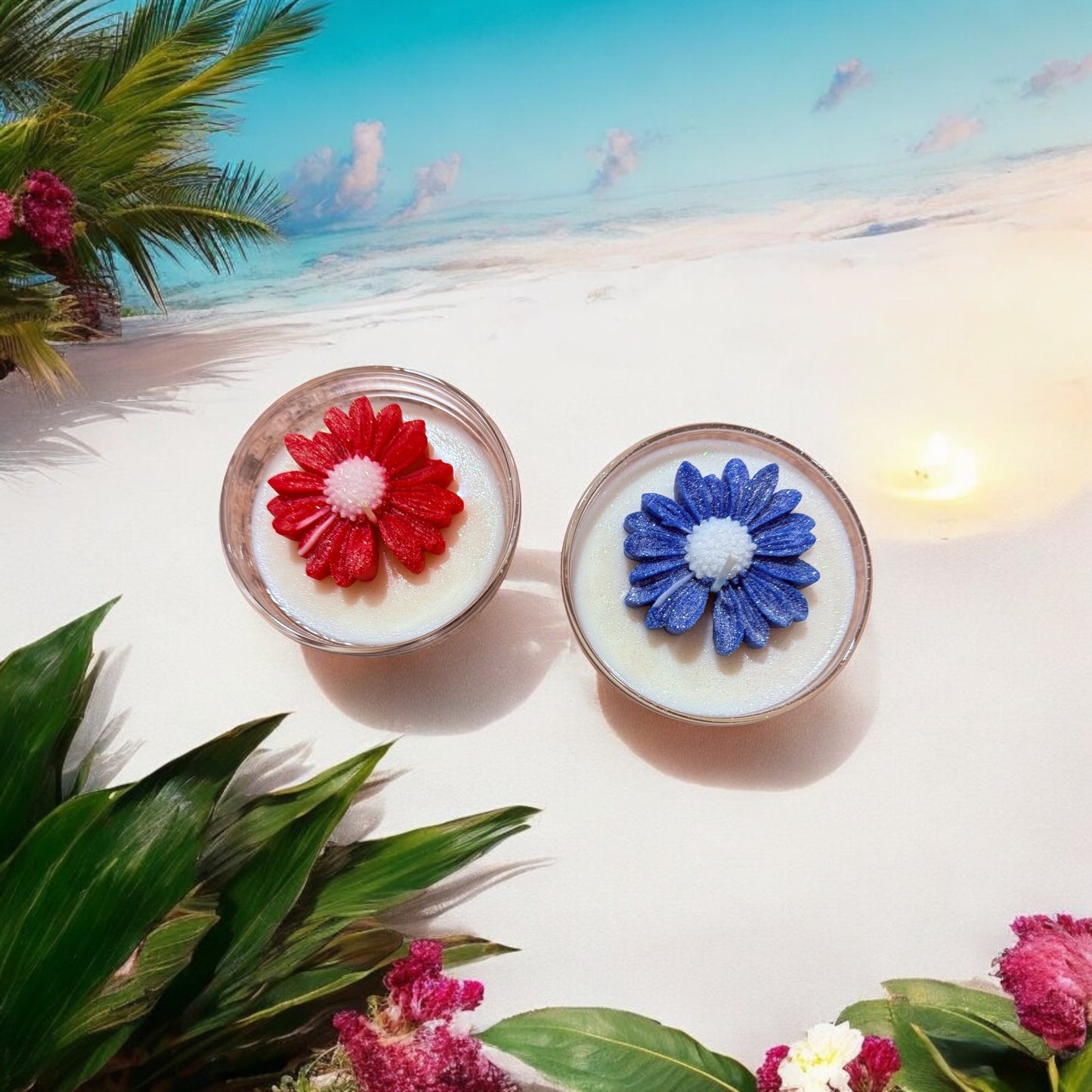 Daisy Flower Candle